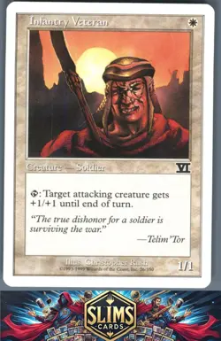 Magic the Gathering MTG Classic Sixth Edition Infantry Veteran #26 Buy 2 Get 1 - Image 1