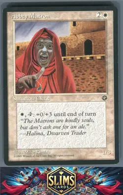 Magic the Gathering MTG Homelands Abbey Matron #103 Buy 2 Get 1 - Image 1