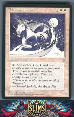 Magic the Gathering MTG Ice Age Adarkar Unicorn # Buy 2 Get 1 - Image 1