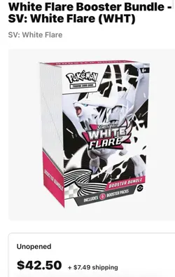 Pokemon TCG Scarlet And Violet White Flare Booster Bundle English - Image 1