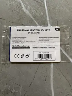 Pokemon TCG Team Rocket's Tyranitar 096/182 Pokemon Center Stamped Promo Sealed - Image 5