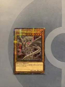 Yugioh! Blue-Eyes White Dragon (8th Art) RA04-EN108 Quarter Century Secret Rare! - Image 1