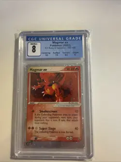 Magmar EX Ruby & Sapphire Holo Ultra Rare Card 100/109 Pokemon TCG CGC 8 NM-MT - Image 1