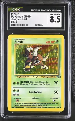 CGC 8.5 Pinsir 1999 Jungle 9/64 Holo Pokemon Card - Image 1
