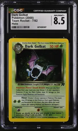 CGC 8.5 Dark Golbat 2000 Team Rocket 7/82 Holo Pokemon Card - Image 1