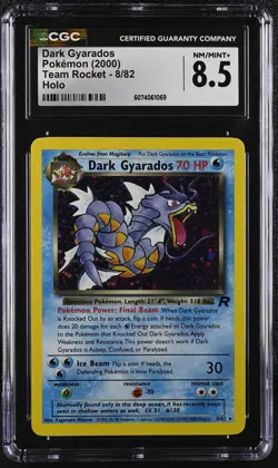 CGC 8.5 Dark Gyarados 2000 Team Rocket 8/82 Holo Pokemon Card - Image 1