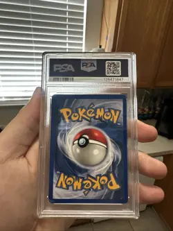 Pokemon TCG Blastoise Base Set Holo Rare Card 2/102 Stage Error PSA 8 - Image 2