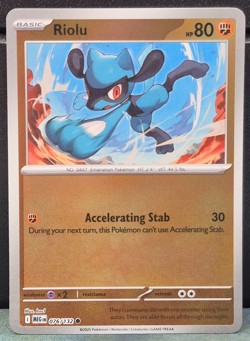 Riolu 076/132 Reverse Holo Mega Evolution Pokemon TCG Near Mint Card Game MEG - Image 1