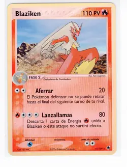 ~ESP~ SPANISH Blaziken 15 REVERSE HOLO EX Ruby & Sapphire Pokemon Card (LB3) - Image 1