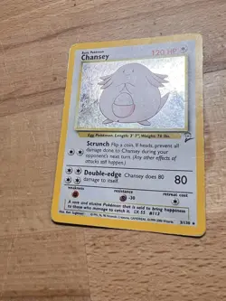 Chansey 3/130 Base Set 2 Holo Rare LP Vintage Pokemon TCG Card - Image 4