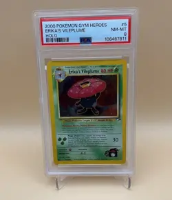 2000 Pokemon TCG Card Gym Heroes - Erika's Vileplume - Rare Holo PSA 8 - Image 1