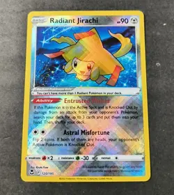 Pokemon Silver Tempest Radiant Jirachi Holo Rare Card 120/195 NM - Image 1