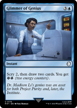Glimmer of Genius #176 | Near Mint | Fallout Magic MTG - Image 1