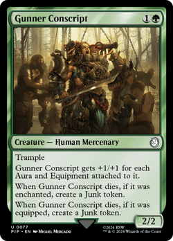 Gunner Conscript #77 | Near Mint | Fallout Magic MTG - Image 1