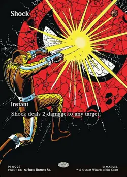 1 x Shock - Borderless - Marvel Universe - NM-Mint - MTG - Image 1