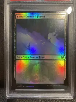 MTG - Foil - Snow-Covered Forest (284) - Kaldheim PSA 9 Mint - Image 2
