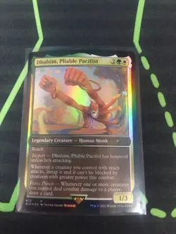 MTG Magic The Gathering Dhalsim, Pliable Pacifist Foil Secret Lair StreetFighter - Image 1