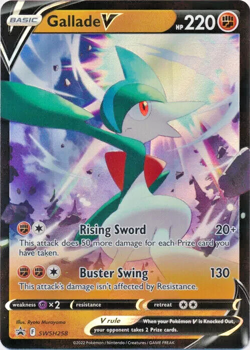 Pokemon TCG Gallade V Sword & Shield SWSH258 Full Art Black Star Promo Rare Holo - Image 1