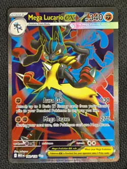 Pokemon TCG Mega Evolutions Mega Lucario EX Ultra Rare (160/132) M/NM Free Ship - Image 1