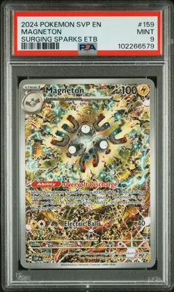 2024 POKEMON SVP EN-SV BLACK STAR PROMO 159 MAGNETON SURGING SPARKS PSA 9 MINT - Image 1