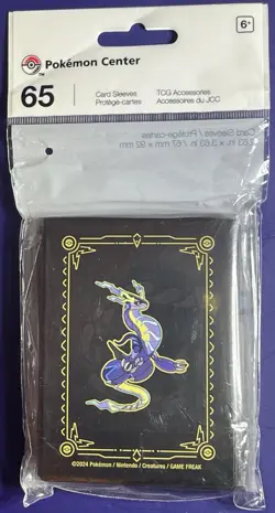 New Sealed Miraidon Slate Pokemon Center Exclusive 65 Ct Sleeves - Image 1