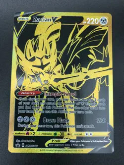 Zacian V SWSH076 Promo ULTRA RARE Sword and Shield Pokemon NM 2020 - Image 1