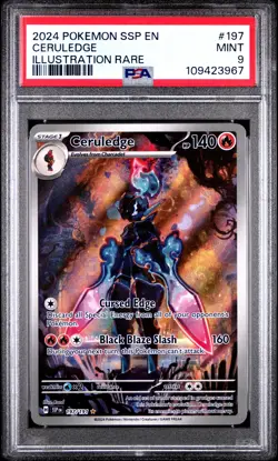 2024 POKEMON SSP EN-SURGING SPARKS ILLUSTRATION RARE #197 CERULEDGE PSA 9 - Image 1