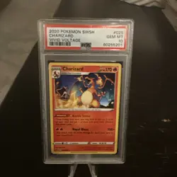 2020 POKEMON SWORD & SHIELD VIVID VOLTAGE #025 CHARIZARD PSA 10 - Image 1