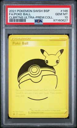 2021 POKEMON SWSH BLACK STAR PROMO #146 FULL ART/POKE BALL PSA 10 - Image 1