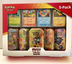 Pokemon TCG Scarlet & Violet 151 Mini Tins 5-Pack Costco Bundle (Sealed) - Image 1
