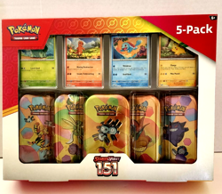 Pokemon TCG Scarlet & Violet 151 Mini Tins 5-Pack Costco Bundle (Sealed) - Image 2