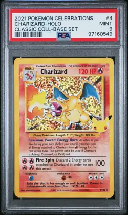 2021 POKEMON CELEBRATIONS CLASSIC COLLECTION #4 CHARIZARD-HOLO PSA 9 - Image 1