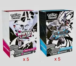 10 x Pokemon TCG Black Bolt & White Flare Booster Bundles - Brand New Sealed - Image 1