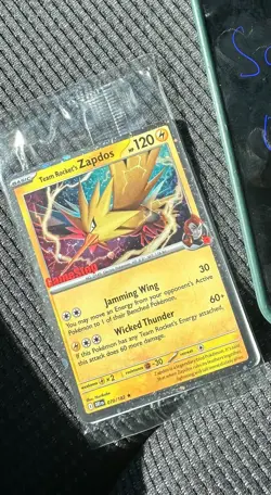 Pokemon Team Rocket’s Zapdos 070/182 Promo Destined Rivals GameStop SEALED - Image 1