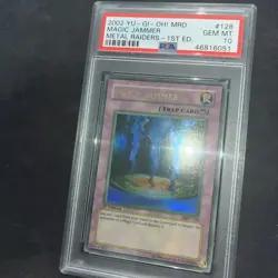 2022 Yu-Gi-Oh! Magic Jammer Metal Raiders 1st Edition MRD-128 PSA 10 Gem Faded - Image 5
