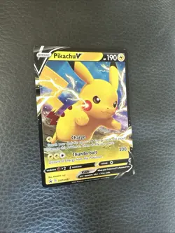Pikachu V SWSH061 2020 S&S Black Star Promo Pokemon Card Holo Ultra Rare - Image 1