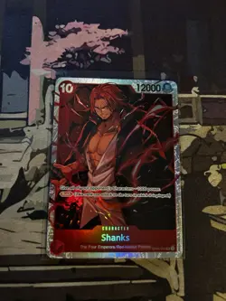 Shanks OP09-004 SR ONE PIECE Tcg Card Game NM RED Reprint - Image 1