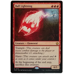 x1 Ball Lightning FDN MTG M/NM Rare Creature Elemental Red Foundations TCG CCG - Image 1