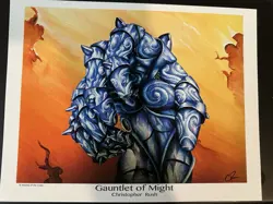 MTG Gauntlet Of Might Art Print From The Family Of Christopher Rush - Image 1