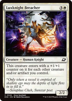 4x Luxknight Breacher 26 Near Mint NM EOE Edge of Eternities x4 MTG PLAYSET - Image 1
