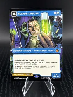 MTG Magic the Gathering Spider Man Green Goblin Norman Osborn Borderless #220 - Image 1