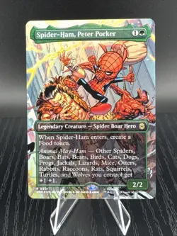 Spider-Ham, Peter Porker 0201 Foil Borderless Marvel's Spider-Man MTG NM - Image 1
