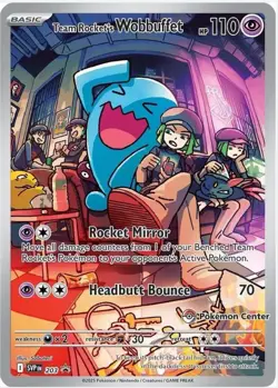 Team Rocket's Wobbuffet (Pokemon Center Exclusive) in pack still promo - Image 1