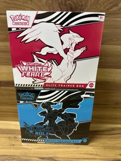 Pokemon Black Bolt and White Flare Elite Trainer Box ETB Set of 2 Sealed - Image 1