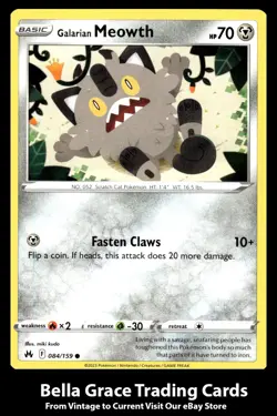 Galarian Meowth #084/159 Crown Zenith Pokemon Common - Image 1
