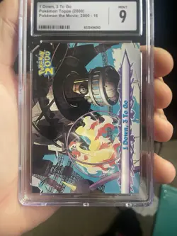 *Graded Mint 9* #16 1 DOWN, 3 TO GO - TOPPS POKEMON THE MOVIE 2000 - Image 2