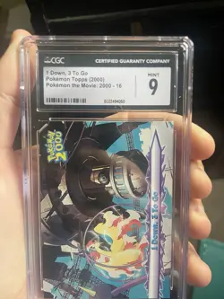 *Graded Mint 9* #16 1 DOWN, 3 TO GO - TOPPS POKEMON THE MOVIE 2000 - Image 3