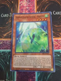 Yugioh Adamancipator Crystal - Raptite SESL-EN005 Super Rare 1st Edition NM - Image 1