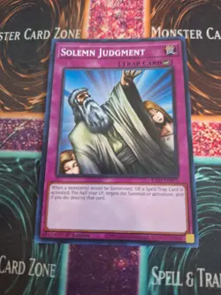 Yugioh Solemn Judgment RA02-EN075 Super Rare 1st Edition Near Mint - Image 1