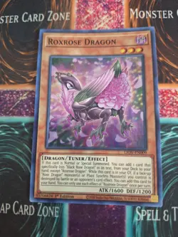 Yugioh Roxrose Dragon LIOV-EN009 Super Rare 1st Edition Near Mint - Image 1